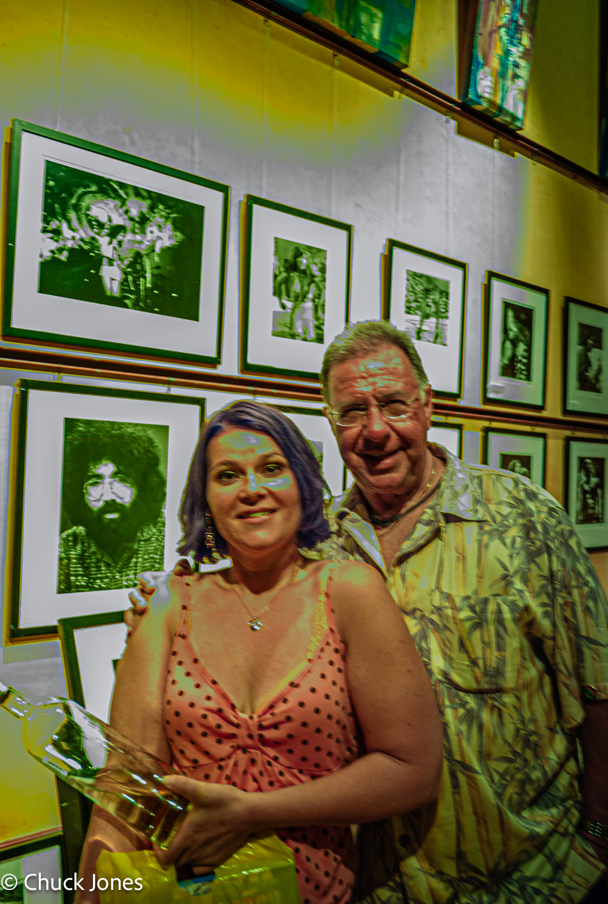 Robert Altman in front of his framed Summer of Love print collection at The Record Plant opening, September 3, 2007